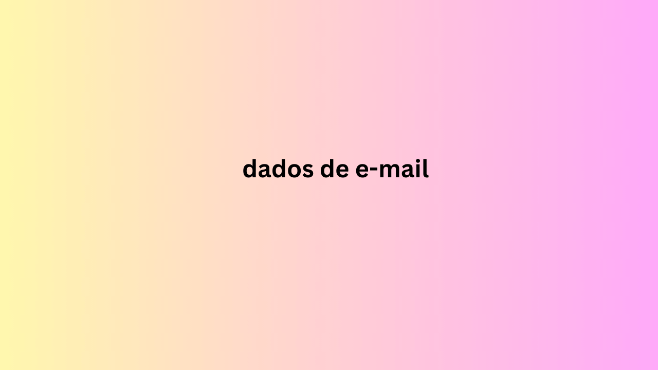 dados de e-mail