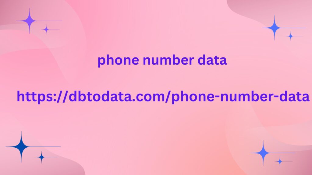 Phone number data